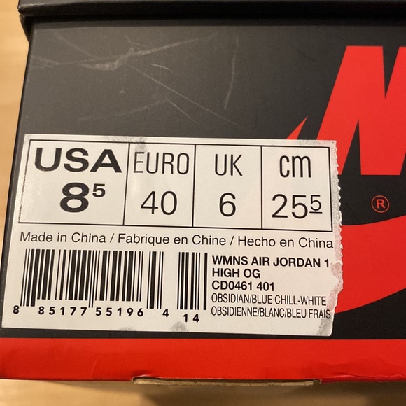 Women’s Air Jordan 1 High OG Blue Chill - Picture 7 of 7